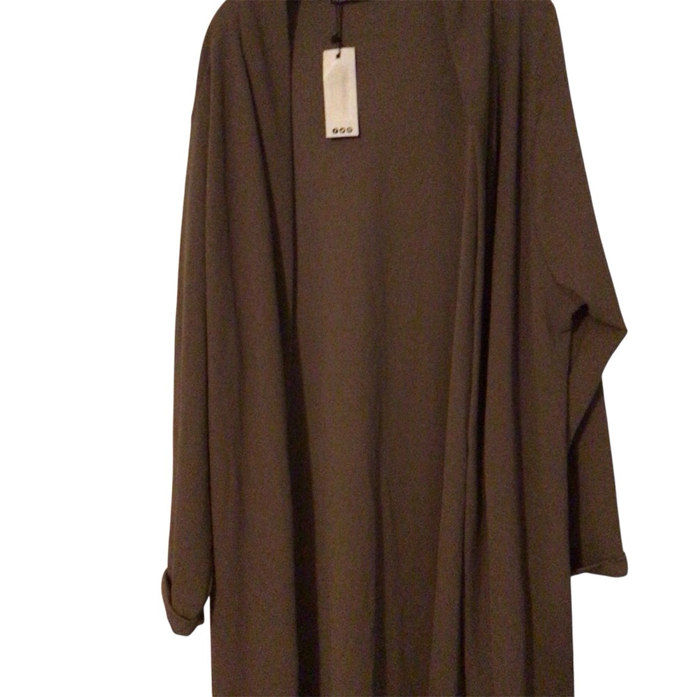 Boohoo Brown Women’s Long Duster Size 18 - Picture 3 of 3